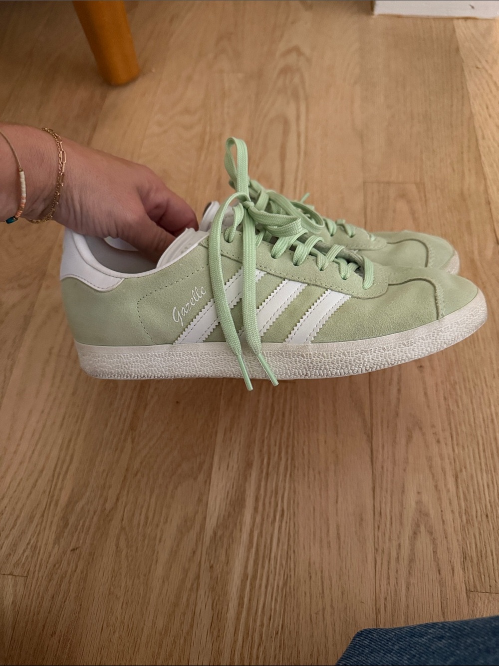 Adidas Gazelle Size 6 mint green